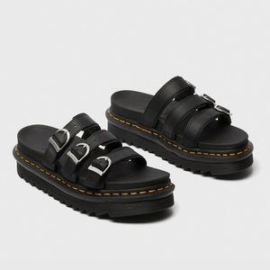 NEW Dr Martens Blaire Leather Slide Sandals